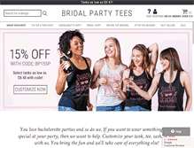 Tablet Screenshot of bridalpartytees.com